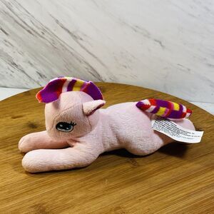 Greenbrier Plush Pony Light Pinnk Glitter Ears Rainbow Stuffed Animal Toy